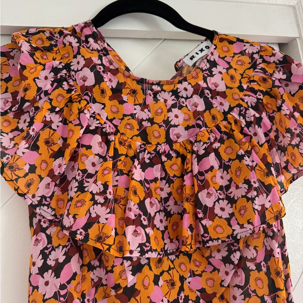 RIXO Multicolor Floral Midi Dress - Picture 2 of 5